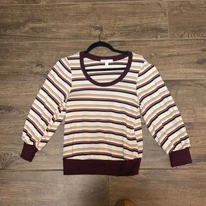 Stripped short top (hits around waist)